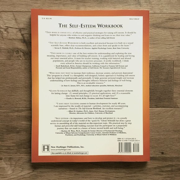 'The Self-Esteem Workbook' Softcover By Glenn R. Schiraldi PhD - Picture 5 of 9